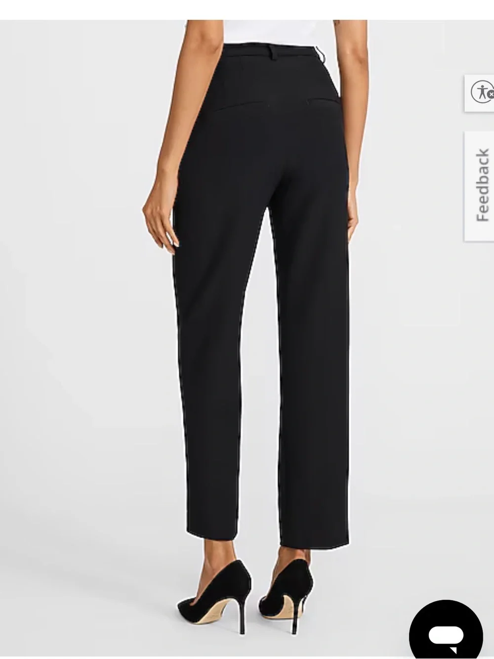 Express Black Editor Straight-Leg Women's Pants Sz 8R - Picture 3 of 13